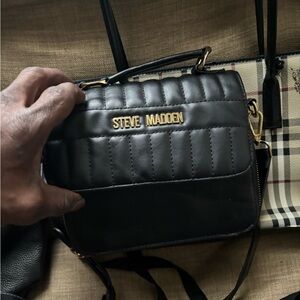 Steve Madden Black Quilted Shoulder Bag